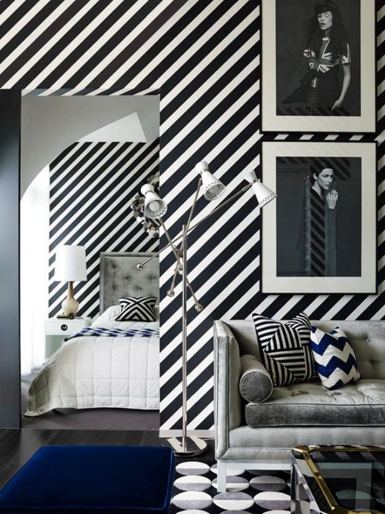 How To Decorate With Black And White Stripes • One Brick At A Time